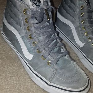 Grey Nylon High Top Vans